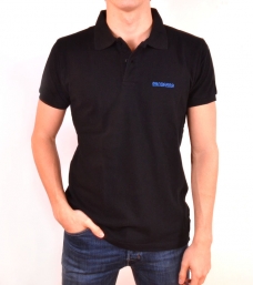 Bandarra Slim Fit Polo Black / Royal Bleu 