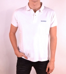 Bandarra Slim Fit Polo White / Royal Bleu 